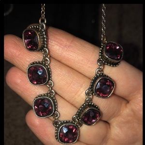 red jewel necklace